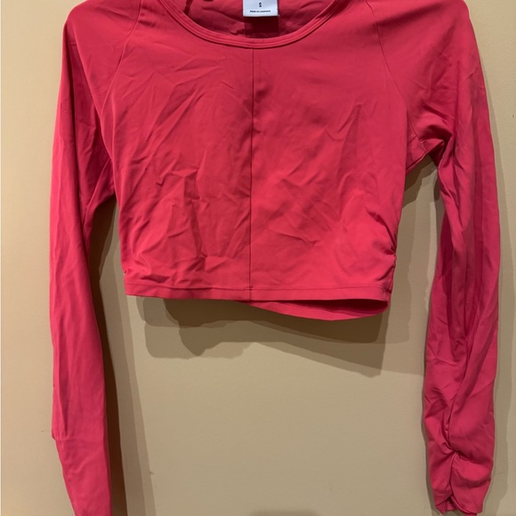 Gymshark Tops - Gymshark Vibrant Red Long Sleeve Crop Top